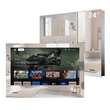 24" Waterproof TV for Bathroom - Mirror TV Embedded Wall Model