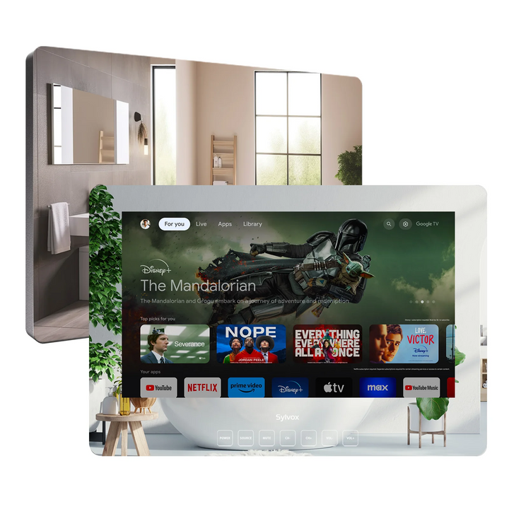 32" Waterproof Smart Bathroom Mirror TV(On Wall Model)
