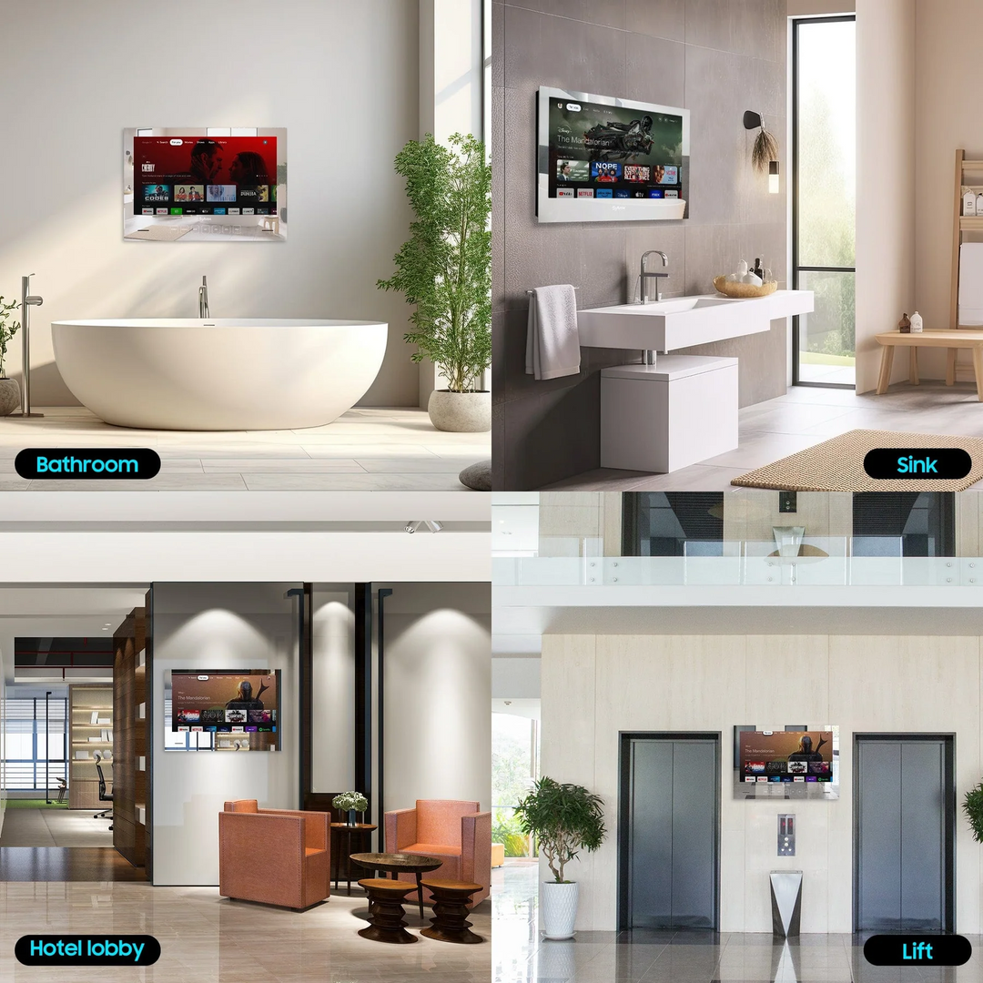 32" Waterproof Smart Bathroom Mirror TV(On Wall Model)