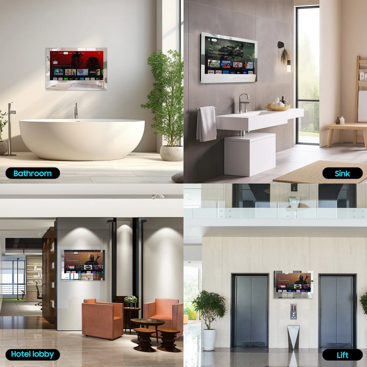 32" Waterproof Smart Bathroom Mirror TV(On Wall Model)