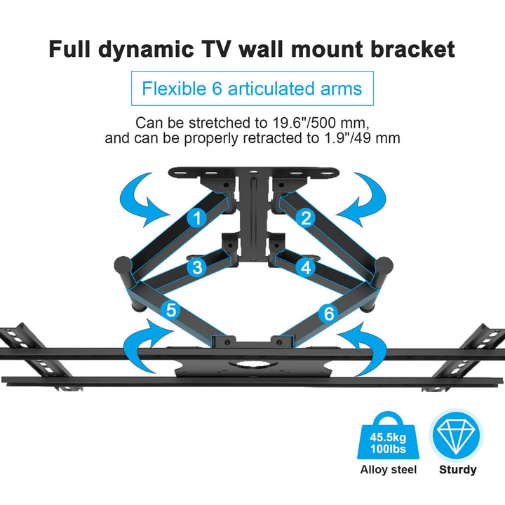Outdoor TV Tilt and Swivel Wall Mount
