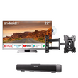 22" Limo Series TV with Adjustable Swivel Wall Mount & 12V Soundbar
