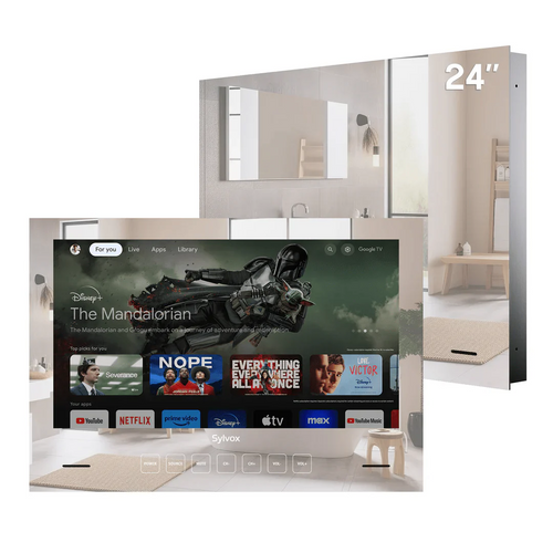 24 inch Embeded Mirrored Bathroom TV, Mirror TV For Bathroom