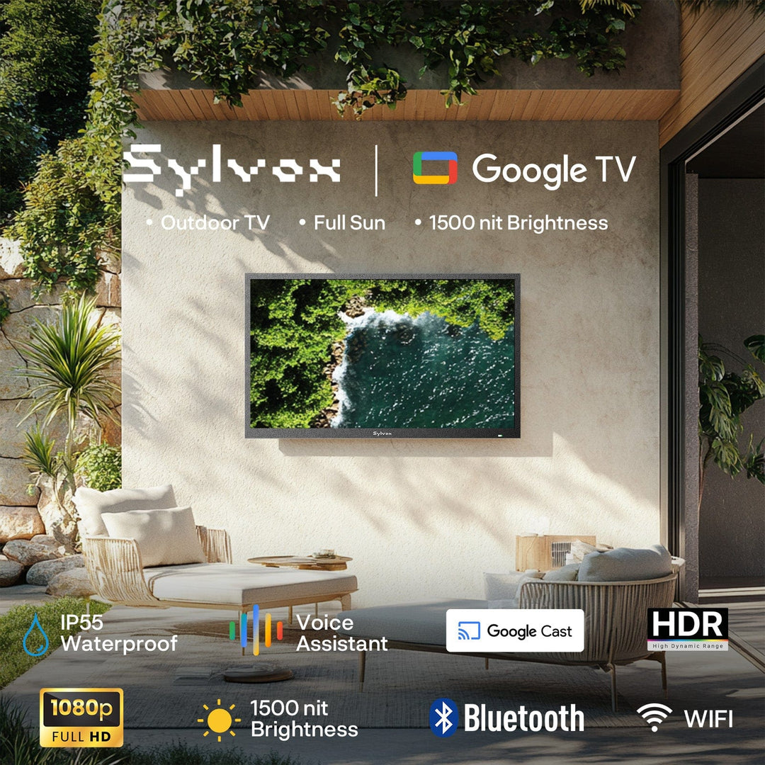 32" 1500 Nits Google Outdoor TV (Full Sun) - 2025 Pool SE