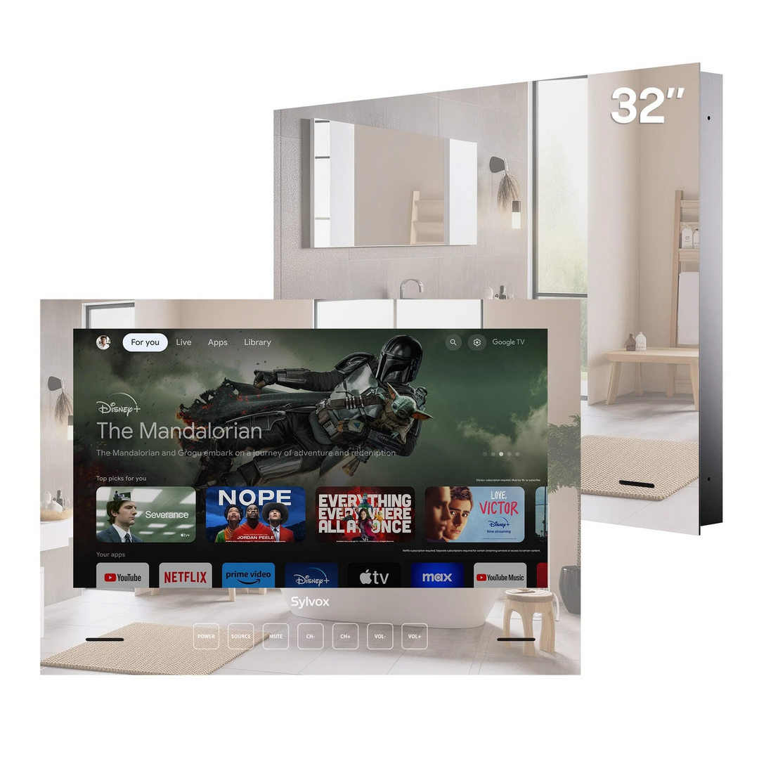 32 inch Embeded Mirrored Bathroom TV, Mirror TV For Bathroom