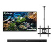 43" Frameless Partial Sun Outdoor TV with Ceiling Mount & S2 Outdoor Soundbar