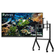 43" Frameless Partial Sun Outdoor TV with Rolling TV Cart