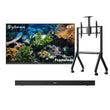 43" Frameless Partial Sun Outdoor TV with Rolling TV Cart & S2 Outdoor Soundbar
