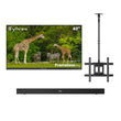 43" Frameless Pro Outdoor TV with Ceiling Mount & S2 Outdoor Soundbar

