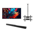 43" Pool Pro Qled 2.0 Full Sun Outdoor TV with Ceiling Mount & S2 Outdoor Soundbar