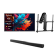 43" Pool Pro Qled 2.0 Full Sun Outdoor TV with Motorized Ceiling Mount & S2 Outdoor Soundbar