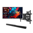43" Pool Pro Qled 2.0 Full Sun Outdoor TV with Wall Mount & S2 Outdoor Soundbar