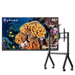55" Frameless Partial Sun Outdoor TV with Rolling TV Cart