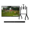 55" Frameless Pro Full Sun Outdoor TV with Rolling TV Cart & S2 Outdoor Soundbar