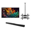 55" Pool Pro Qled 2.0 Full Sun Outdoor TV with Ceiling Mount & S2 Outdoor Soundbar