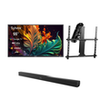 55" Pool Pro Qled 2.0 Full Sun Outdoor TV with Motorized Ceiling Mount & S2 Outdoor Soundbar