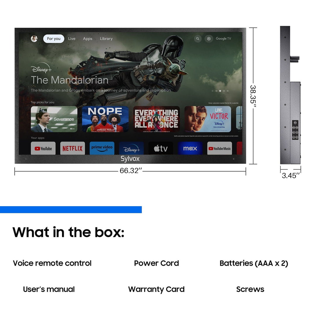 75" Outdoor TV(Google TV) - 2024 Deck Pro 2.0