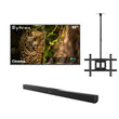 65" Cinema Helio QLED Full Sun Outdoor TV with Ceiling Mount & S2 Outdoor Soundbar

