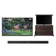 65" Frameless Pro Full Sun Outdoor TV with Cabinet & S2 Outdoor Soundbar