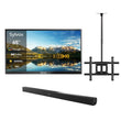 65" Pool Pro 2.0 Full Sun Outdoor TV with Ceiling Mount & S2 Outdoor Soundbar