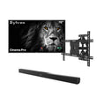 75" Cinema Pro Helio QLED Full Sun Outdoor TV with Wall Mount & S2 Outdoor Soundbar
