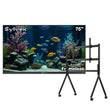 75" Frameless Partial Sun Outdoor TV with Rolling TV Cart