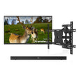 75" Frameless Pro Full Sun Outdoor TV with Wall Mount & S2 Outdoor Soundbar