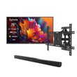 75" Pool Pro Qled 2.0 Full Sun Outdoor TV with Wall Mount & S2 Outdoor Soundbar