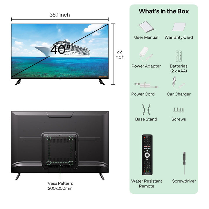 40" 12V RV TV -No DVD Combo for Home and Marine Use(Marine series)
