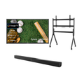 Deck Pro 2.0 65" Partial Sun Outdoor TV with Rolling TV Cart & S2 Outdoor Soundbar
