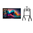 Deck Pro Qled 2.0 55" Partial Sun Outdoor TV with Rolling TV Cart