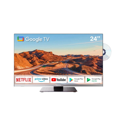 24'' Full HD 12V Smart Google TV With Built-in DVD Player, Chromecast & Bluetooth - Limo Series