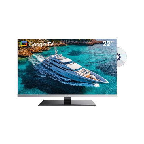 22'' Full HD 12V Google TV With Built-in DVD Player, Chromecast & Bluetooth - Marine Series