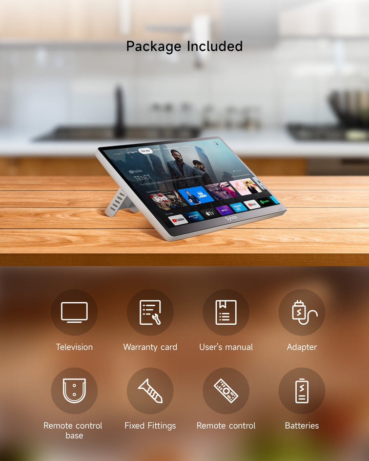 Sylvox 15.6" Under Cabinet Kitchen TV(2024 New Mode)