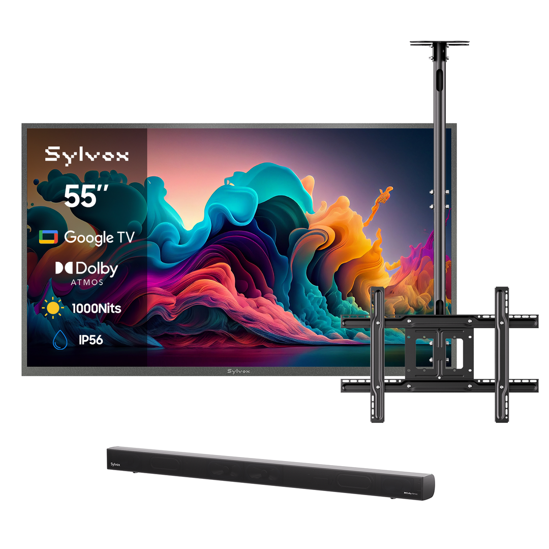 55" 1000Nit Advanced QLED  Google Outdoor TV (Partial Sun) - 2026 Deck Pro QLED 3.0