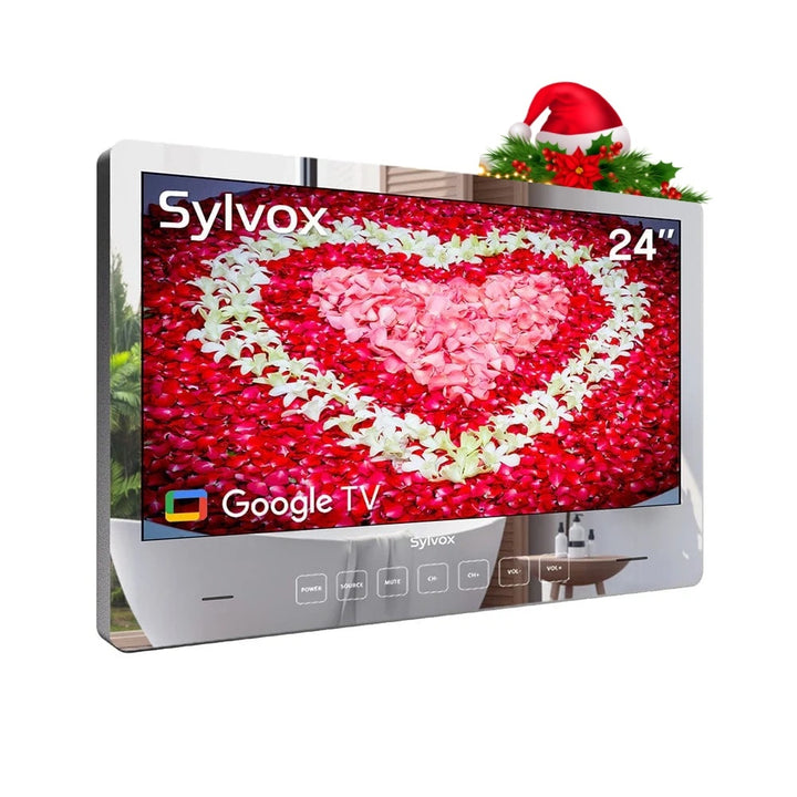 24" Waterproof Smart Bathroom Mirror TV(On Wall Model)