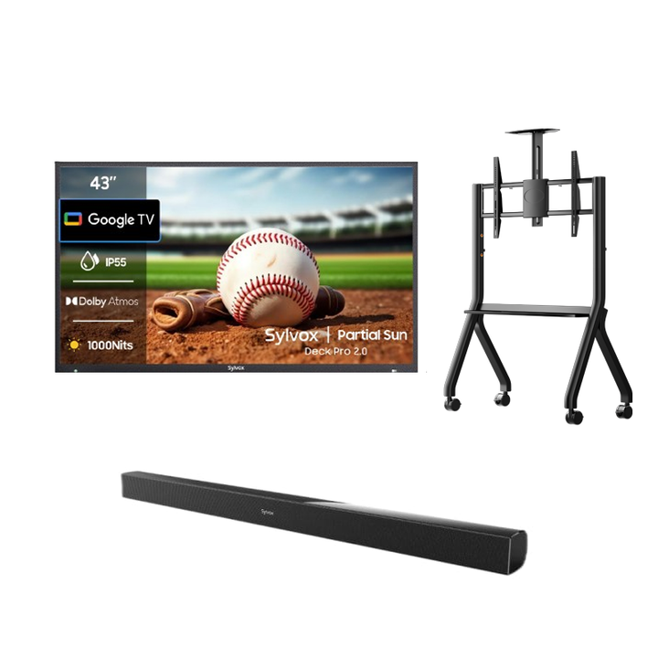 sylvox_43_partial_Sun_Outdoor_TV_UK_Y-Type_Mobile_Rolling_TV_Cart_Waterproof_Soundbar